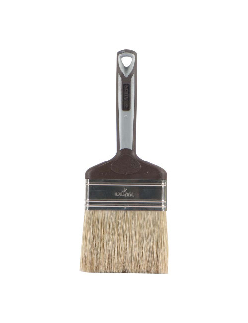 ATLAS 480 PAINT BRUSH RUBBER HANDLE BROWN 4"