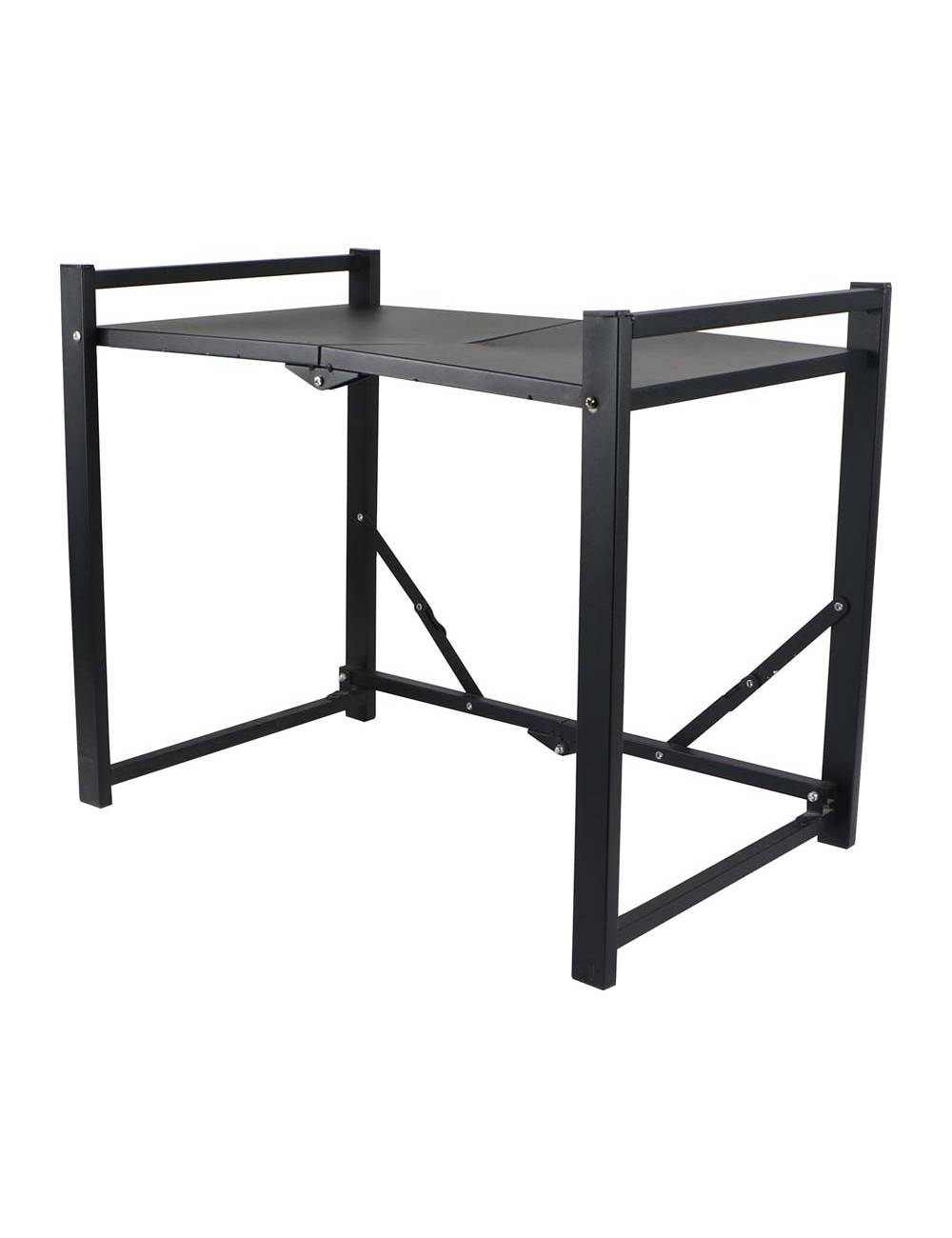 FOLDING MICROWAVE SHELF BLACK