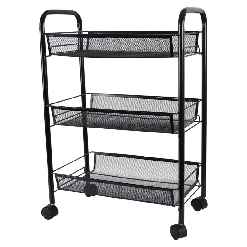 MOVEABLE 3 LAYERS STORAGE NET SHELF BLACK 70 X 45 X26
