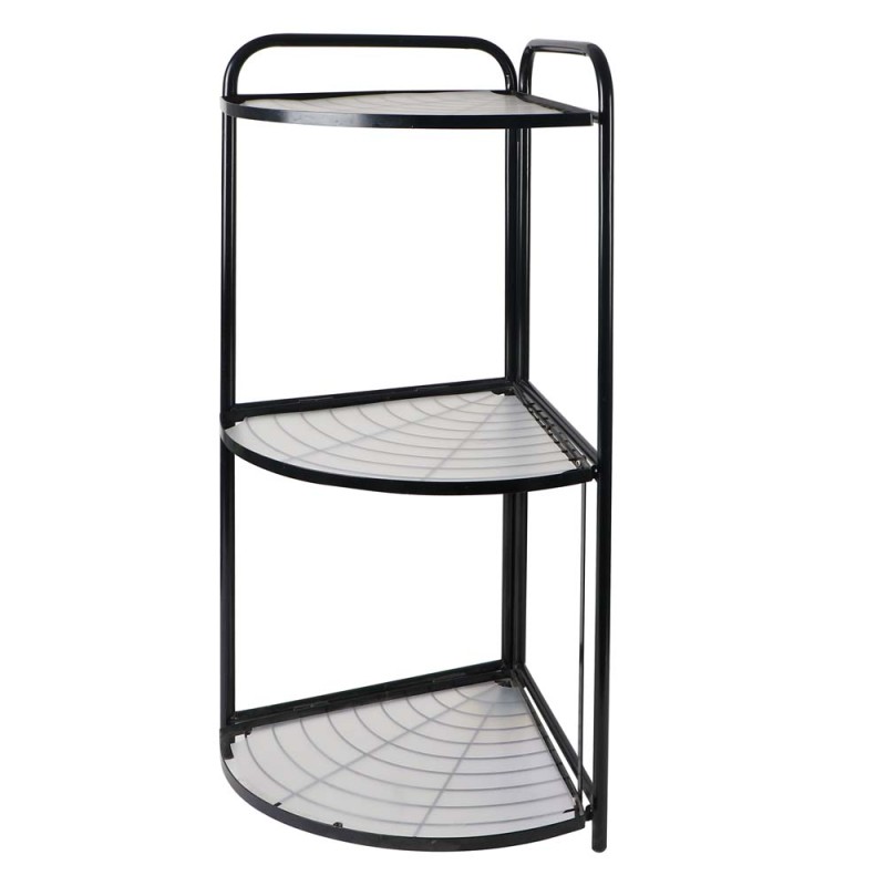 THREE LAYERS CORNER SHELF WITH ( PP PAD ) BLACK 35 X 51 X 85