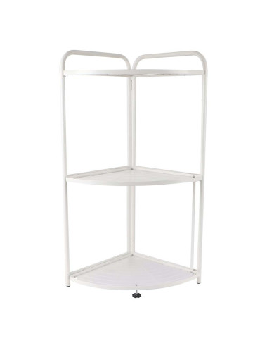 رف زاوية 3 طابق انطوائي ابيض 35 × 51 × 85 سانتي