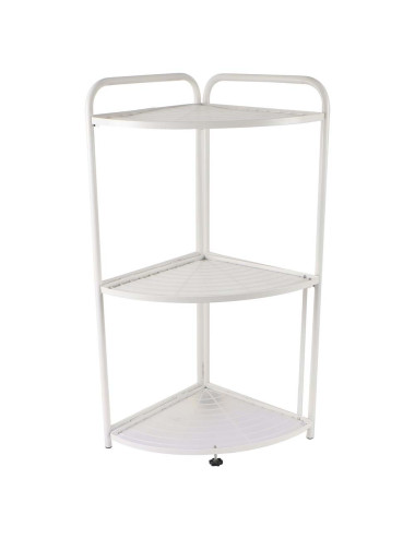 رف زاوية 3 طابق انطوائي ابيض 35 × 51 × 85 سانتي