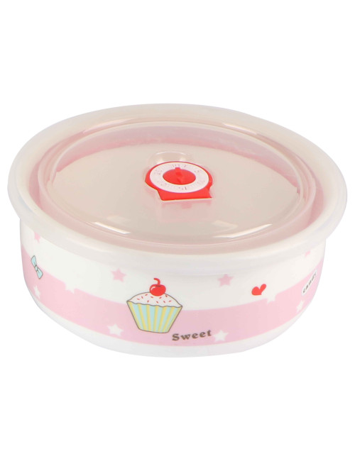 CERAMIC FOOD STORAGE CONTAINER WITH LID 3PIECE SET