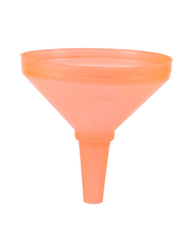 F-135/180MM PLASTIC FUNNEL ORANGE WITH FILTER 7"