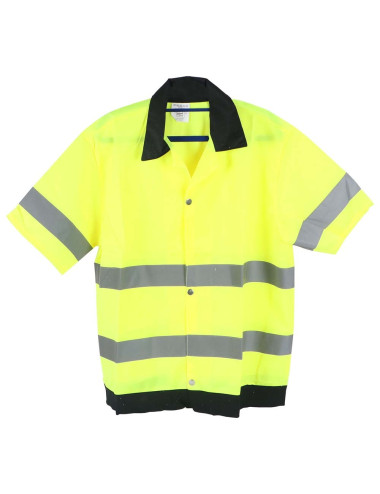 جاكيت سلامة أصفر فسفوري نصف كم H.D