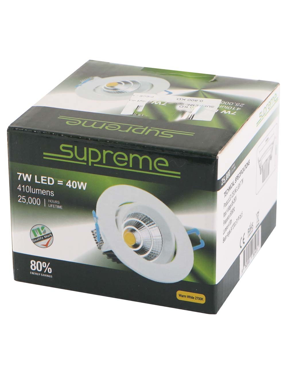 SUPREME LED SPOTLIGHT YELLOW 7W