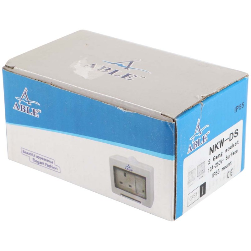 WATERPROOF SOCKET DOUBLE 13 AMP