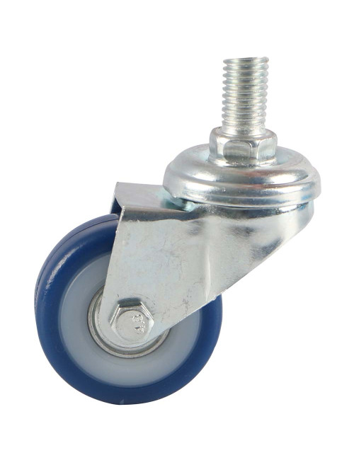 062050 CASTER WHEEL BLUE SWIVEL W/ SCREW 2"