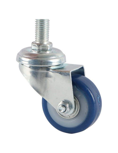 062050 CASTER WHEEL BLUE SWIVEL W/ SCREW 2"