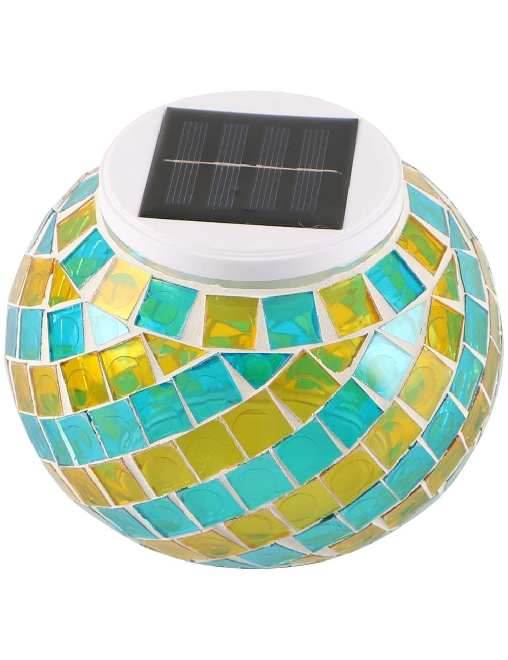 2157 130 X 105MM 2 IN1 لمبة طاولة حديقة طاقة شمسية زجاج مزخرف