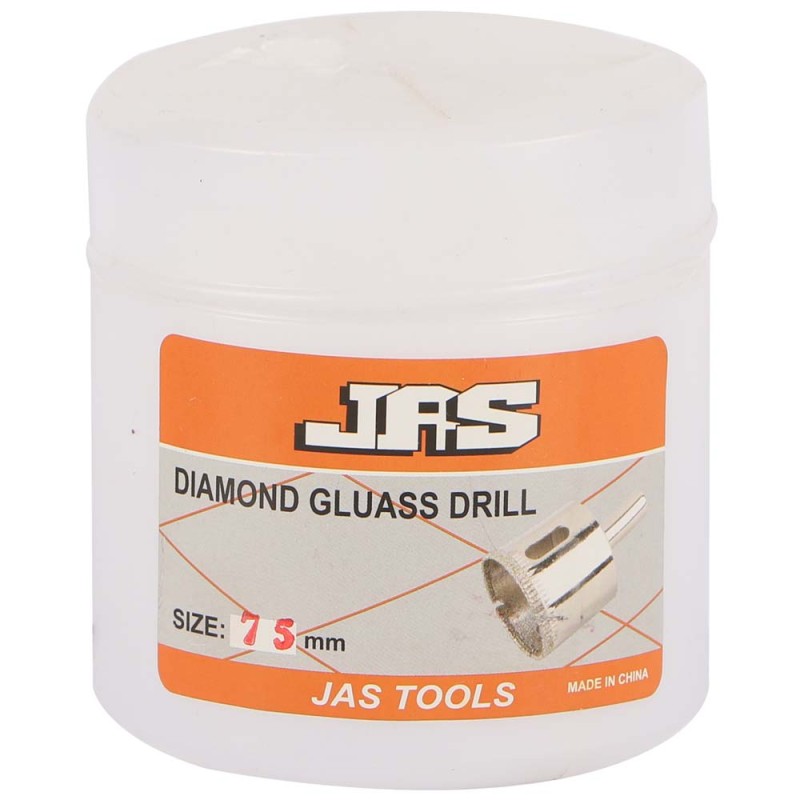 DIAMOND GLASS HOLESAW 75 MM
