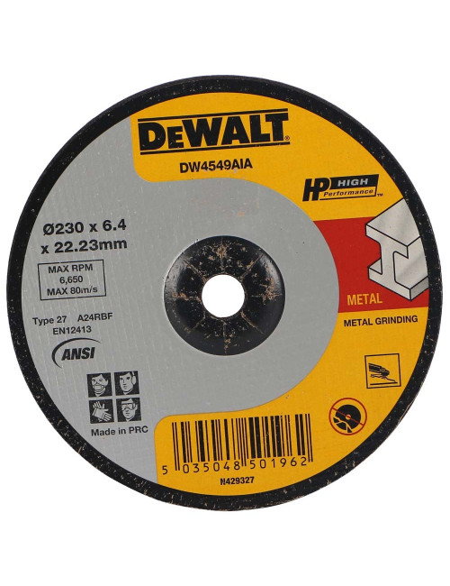 DEWALT METAL GRINDING DISK 9"