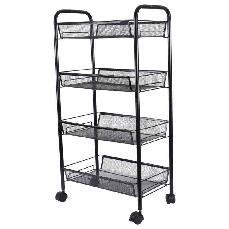 MOVEABLE 4 LAYERS STORAGE NET SHELF BLACK 85 X 45 X26