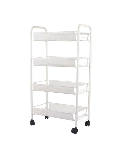 MOVEABLE 4 LAYERS STORAGE NET SHELF WHITE 85 X 45 X26