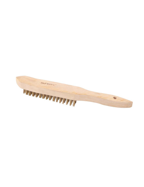 WIRE BRUSH WITH BRASS WIRE 4 LINE