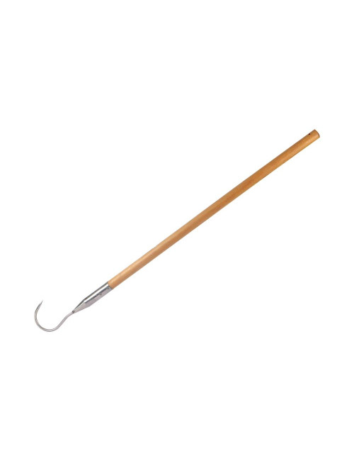 WOODEN FISHING HANDLE WITH HOOK 90 CM