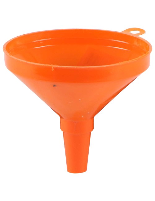 F-135/100MM PLASTIC FUNNEL ORANGE WITH FILTER 4"