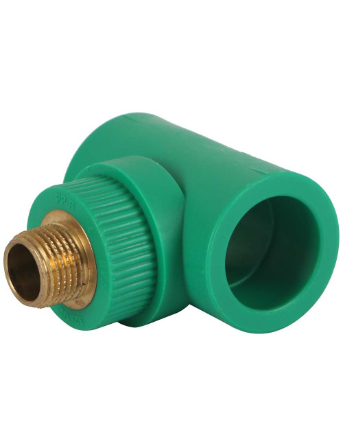 PPR MALE BRASS THREADED TEE 1" x 1/2"