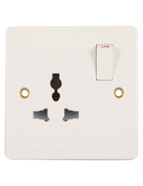 13 AMP BLOCK WHITE