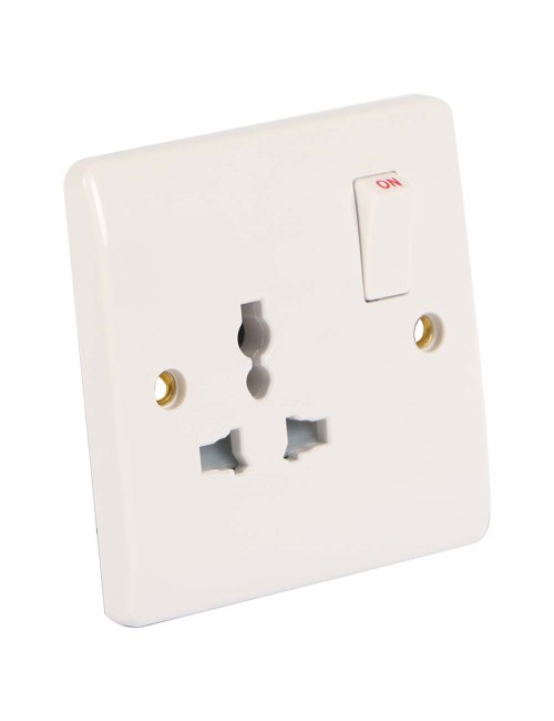 13 AMP BLOCK WHITE