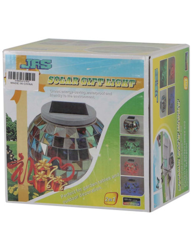 2150 SOLAR GARDEN TABLE LIGHT 3D COLOR PLATING 2 IN 1 100 X 75MM