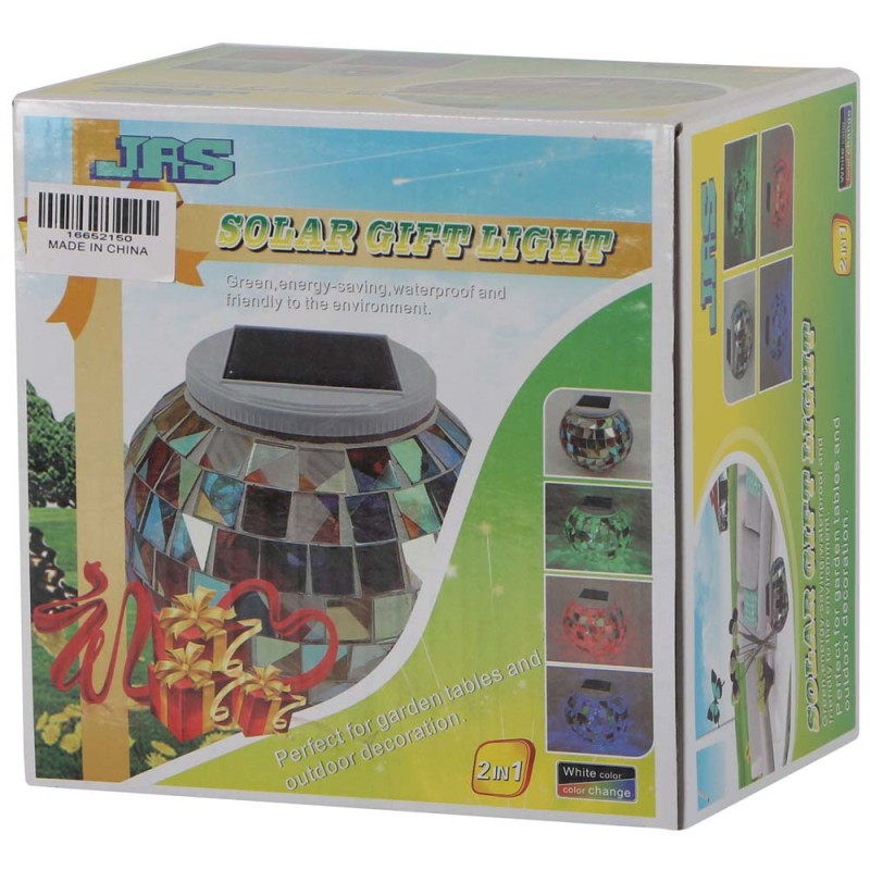 2150 SOLAR GARDEN TABLE LIGHT 3D COLOR PLATING 2 IN 1 100 X 75MM