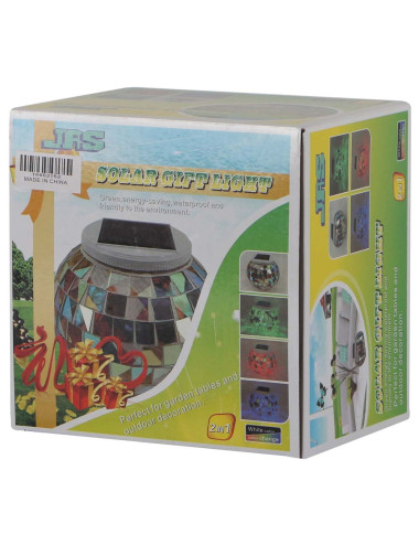 2152 SOLAR GARDEN TABLE LIGHT 3D COLOR PLATING 2 IN 1 100 X 75MM