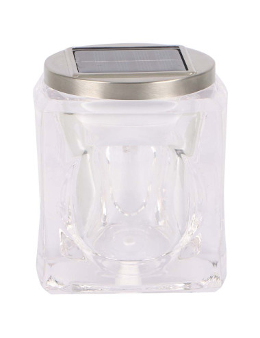 2162 SOLAR GARDEN TABLE LIGHT CRYSTAL GLASS 2 IN 1 90 X 90 X105MM