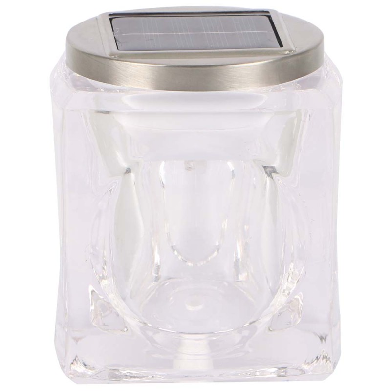 2162 SOLAR GARDEN TABLE LIGHT CRYSTAL GLASS 2 IN 1 90 X 90 X105MM