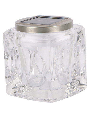 2163 90X90X105MM 2 IN1 لمبة طاولة حديقة طاقة شمسية زجاج كريستال