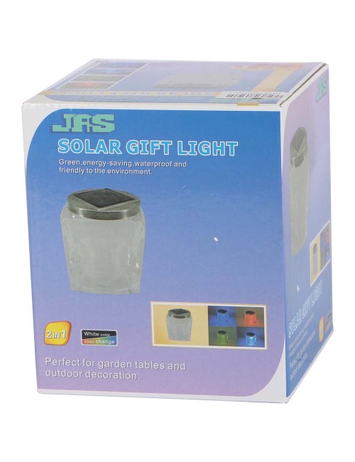2163 SOLAR GARDEN TABLE LIGHT CRYSTAL GLASS 2 IN 1 90 X 90 X105MM