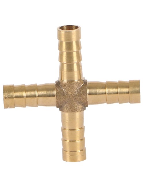 4 WAY BRASS GAS NIPPLE 10 MM