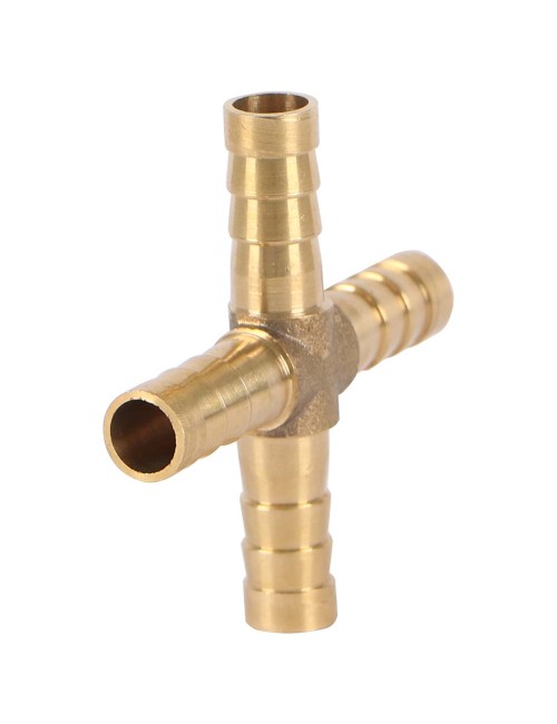 4 WAY BRASS GAS NIPPLE 10 MM