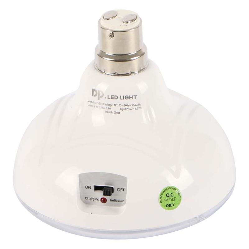DP-7033 RECHARGEABLE LED BULB WITH REMOTE
