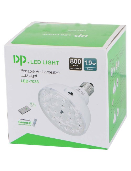 DP-7033 RECHARGEABLE LED BULB WITH REMOTE