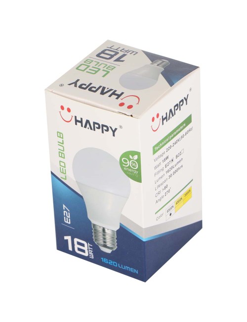 HAPPY 18W LED لمبة توفير ابيض