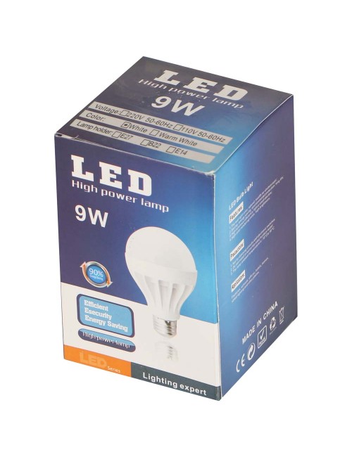 LED لمبة 9 وات ابيض مدور