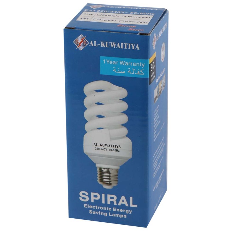 KUWAITIYA SPIRAL D.LY POWER SAVING BULB YELLOW 20W