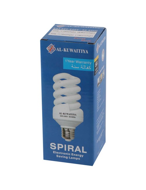 KUWAITIYA SPIRAL D.LY POWER SAVING BULB YELLOW 20W