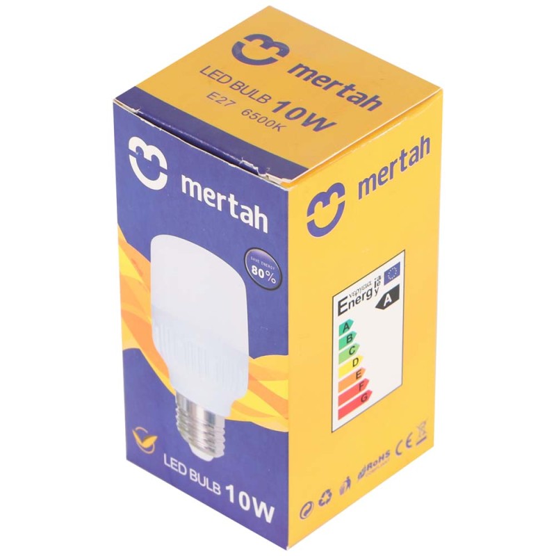 E27 LED 10W لمبة سلندر ابيض