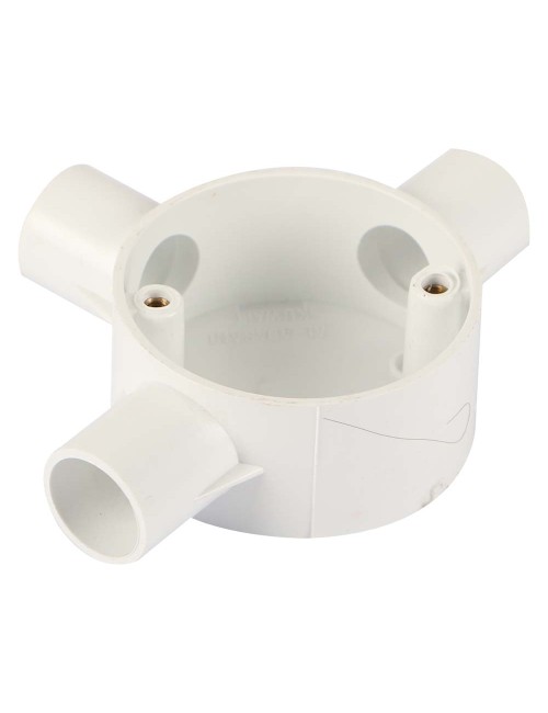بوكس مدور كهرباءابيض3/4"×3واي K كويتي