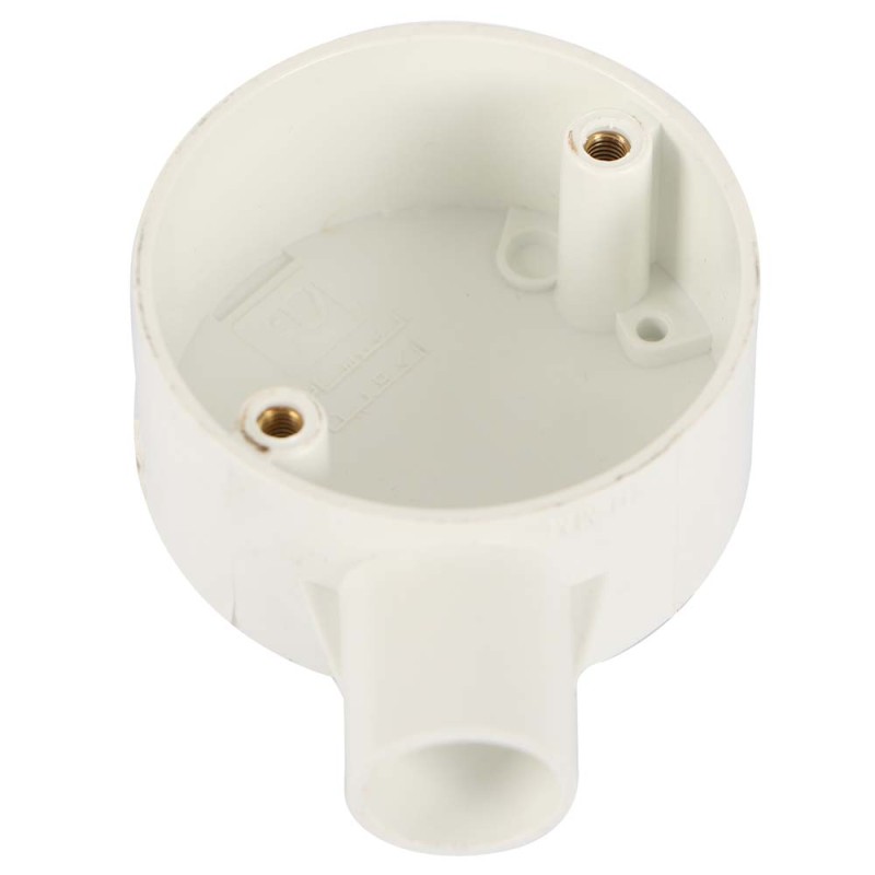 WHITE ROUND ELECTRIC BOX 1" x 1 YRD