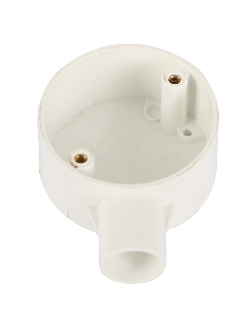 WHITE ROUND ELECTRIC BOX 1" x 1 YRD