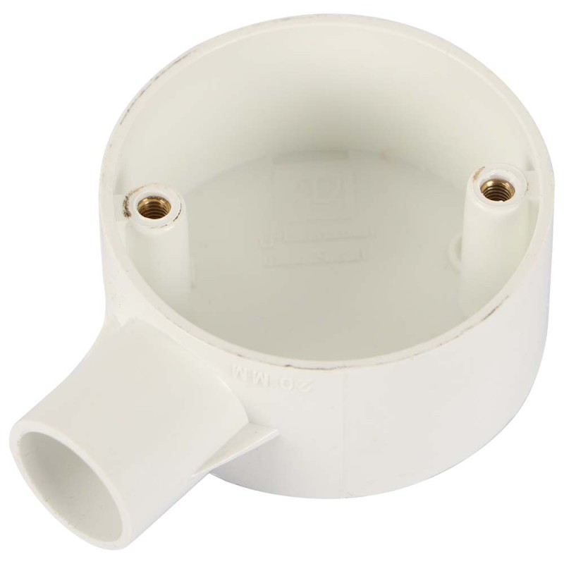 WHITE ROUND ELECTRIC BOX 1" x 1 YRD