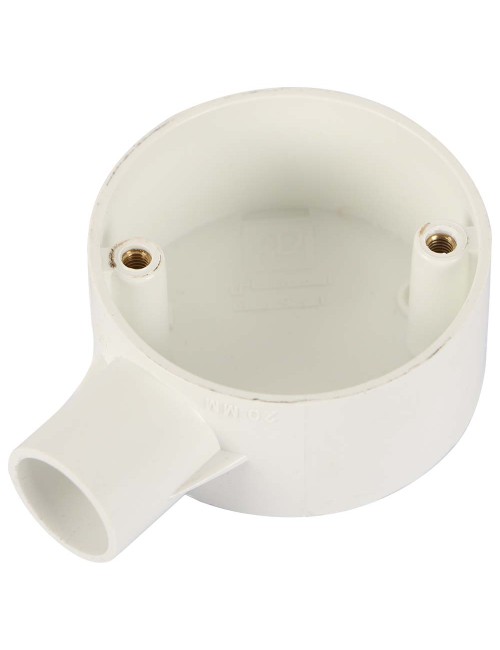 WHITE ROUND ELECTRIC BOX 1" x 1 YRD