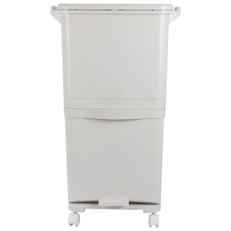 7023 TRASH CAN 2 LAYER DECK WASTE SORTING BIN 38L 42*28.2*73