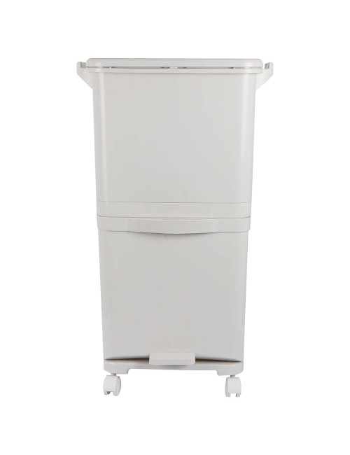 7023 TRASH CAN 2 LAYER DECK WASTE SORTING BIN 38L 42*28.2*73