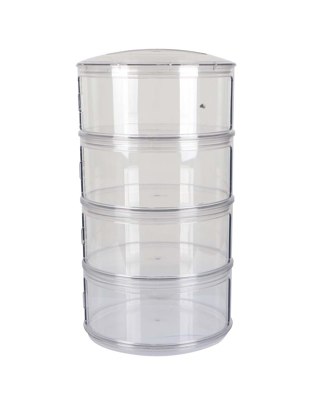 24.5*57 حافظة طعام بلاستيك مدور شفاف 5 طابق