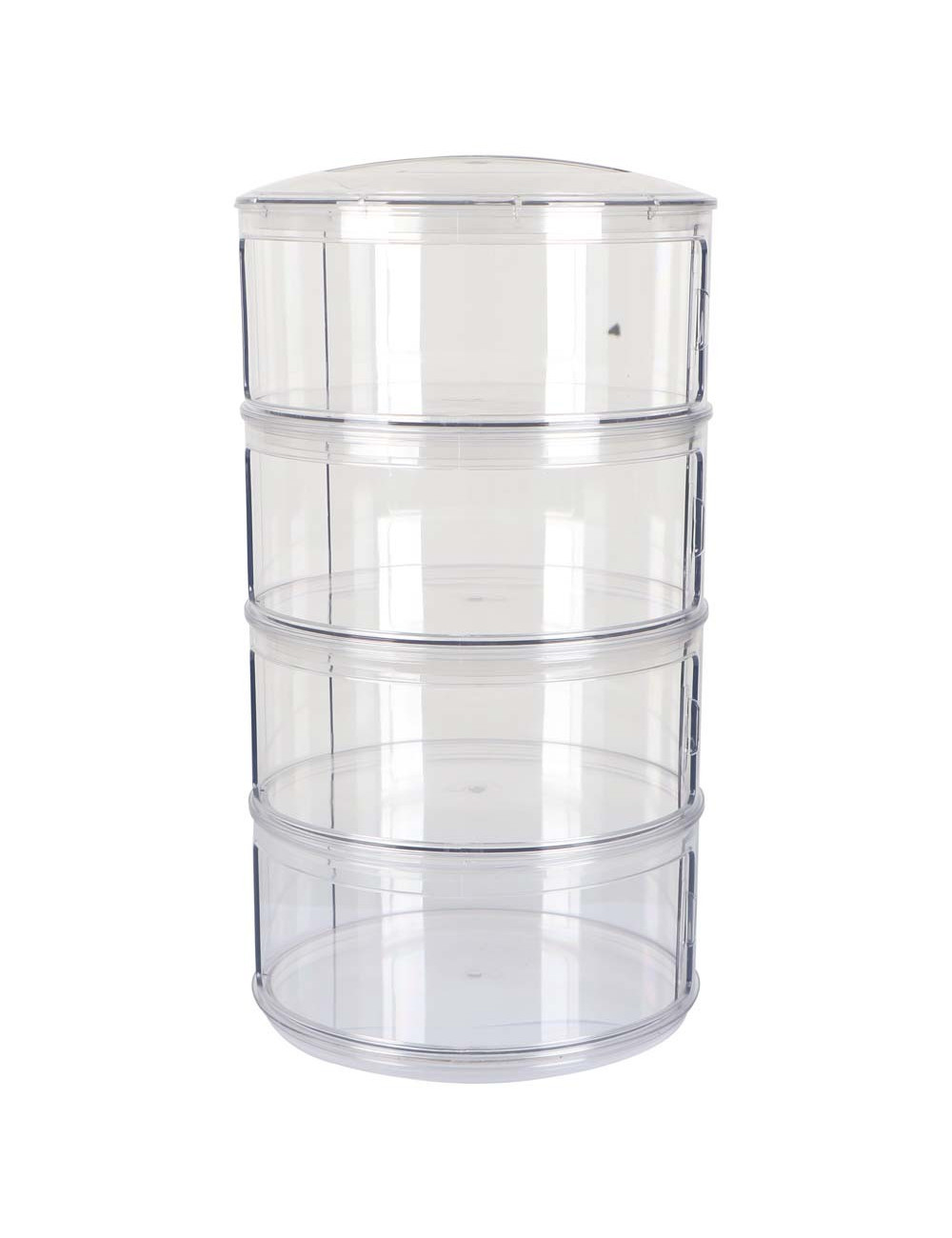 24.5*57 حافظة طعام بلاستيك مدور شفاف 5 طابق