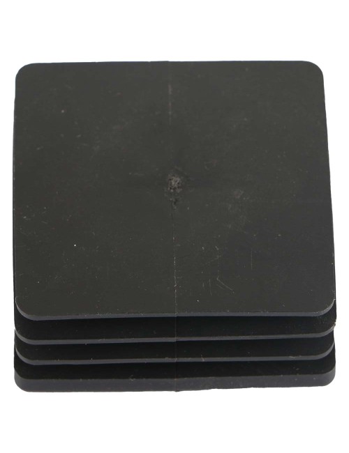 SQUARE PLASTIC INSERT TUBE BLACK 60 x 60 MM